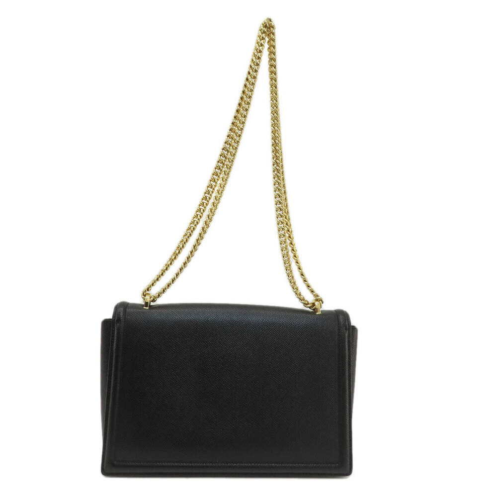 Salvatore Ferragamo Bag Shoulder Leather Vara Chain Rion Black